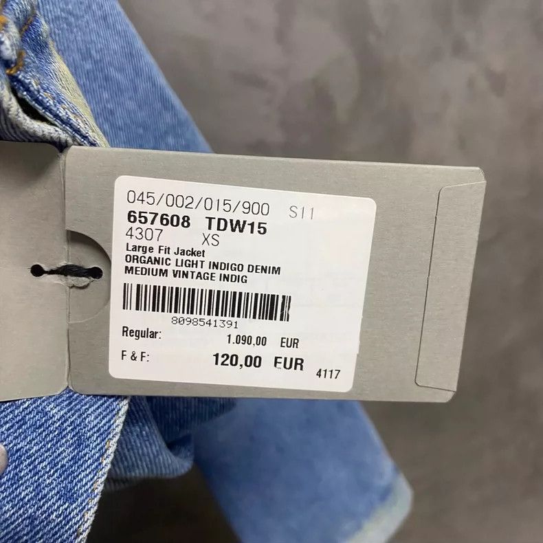 Balenciaga Balenciaga Blue Embroidered Logo Denim Jacket Size US XS / EU 42 / 0 - 5 Thumbnail