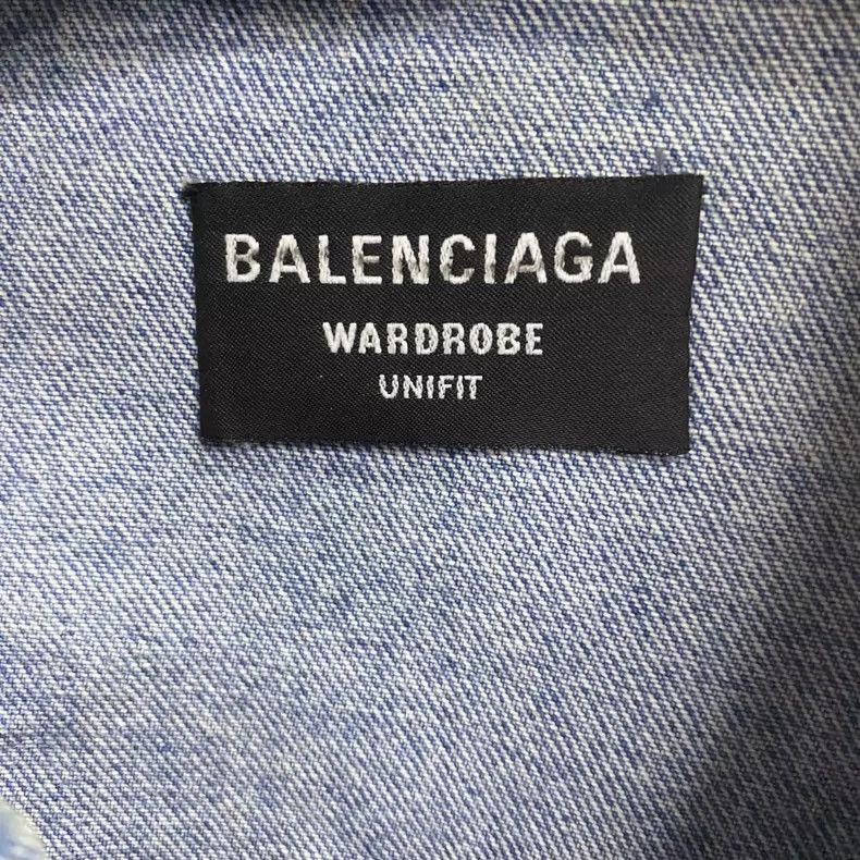 Balenciaga Balenciaga Blue Embroidered Logo Denim Jacket Size US XS / EU 42 / 0 - 3 Thumbnail