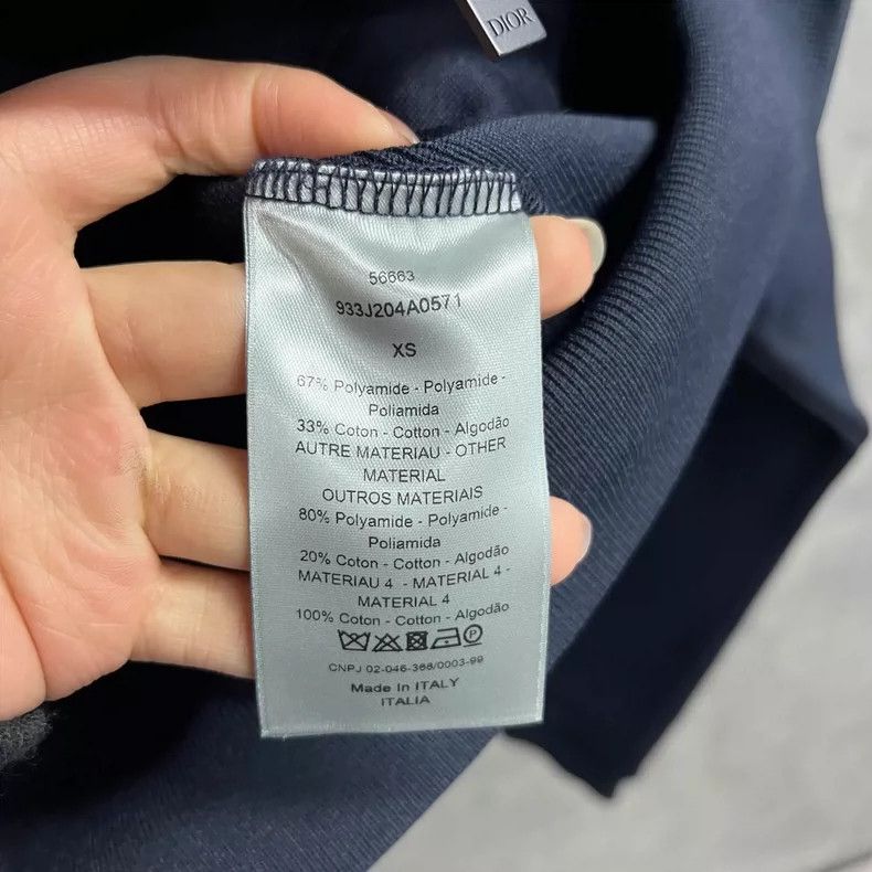 Dior Dior Dark Blue Textured Zip Jacket Size US XS / EU 42 / 0 - 3 Thumbnail