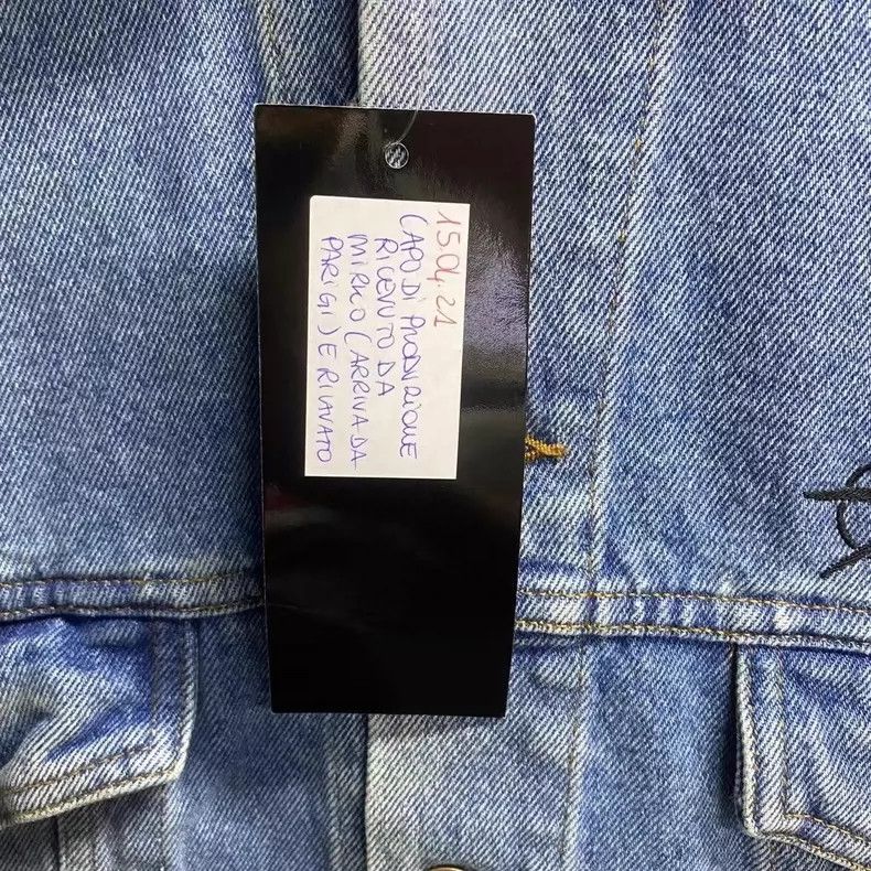 Balenciaga Balenciaga Blue Embroidered Denim Jacket Size US XS / EU 42 / 0 - 5 Thumbnail