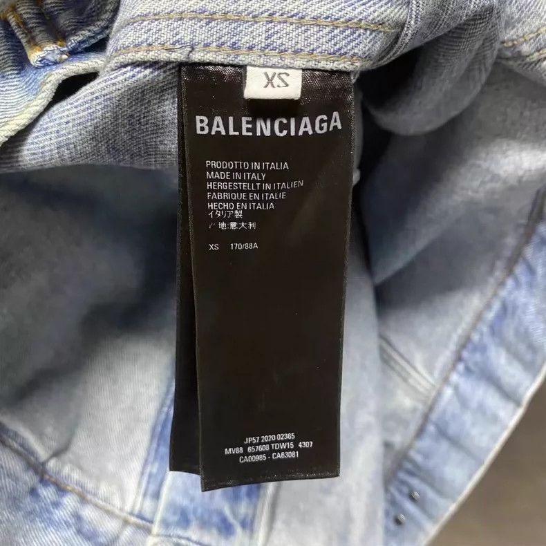 Balenciaga Balenciaga Blue Embroidered Denim Jacket Size US XS / EU 42 / 0 - 6 Thumbnail