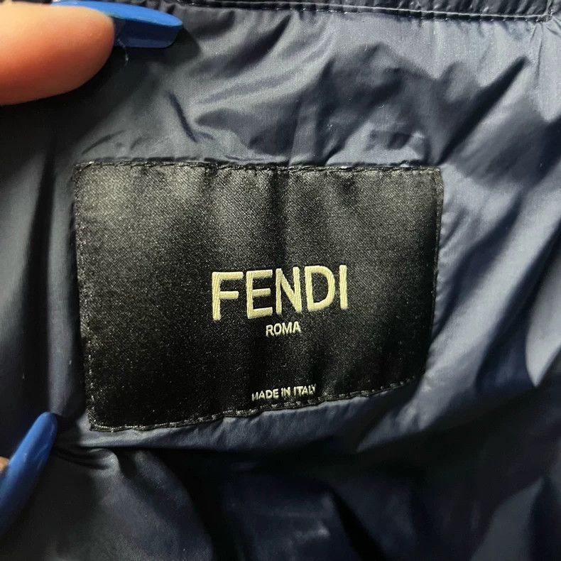 Fendi Fendi Blue Logo Hooded Jacket Size US L / EU 52-54 / 3 - 3 Thumbnail