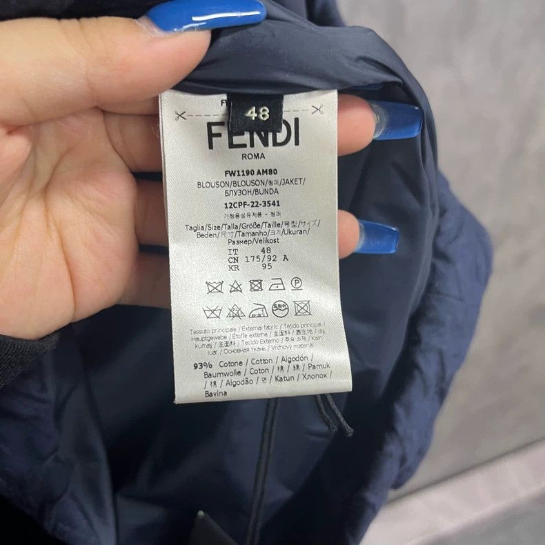 Fendi Fendi Blue Logo Hooded Jacket Size US L / EU 52-54 / 3 - 2 Thumbnail