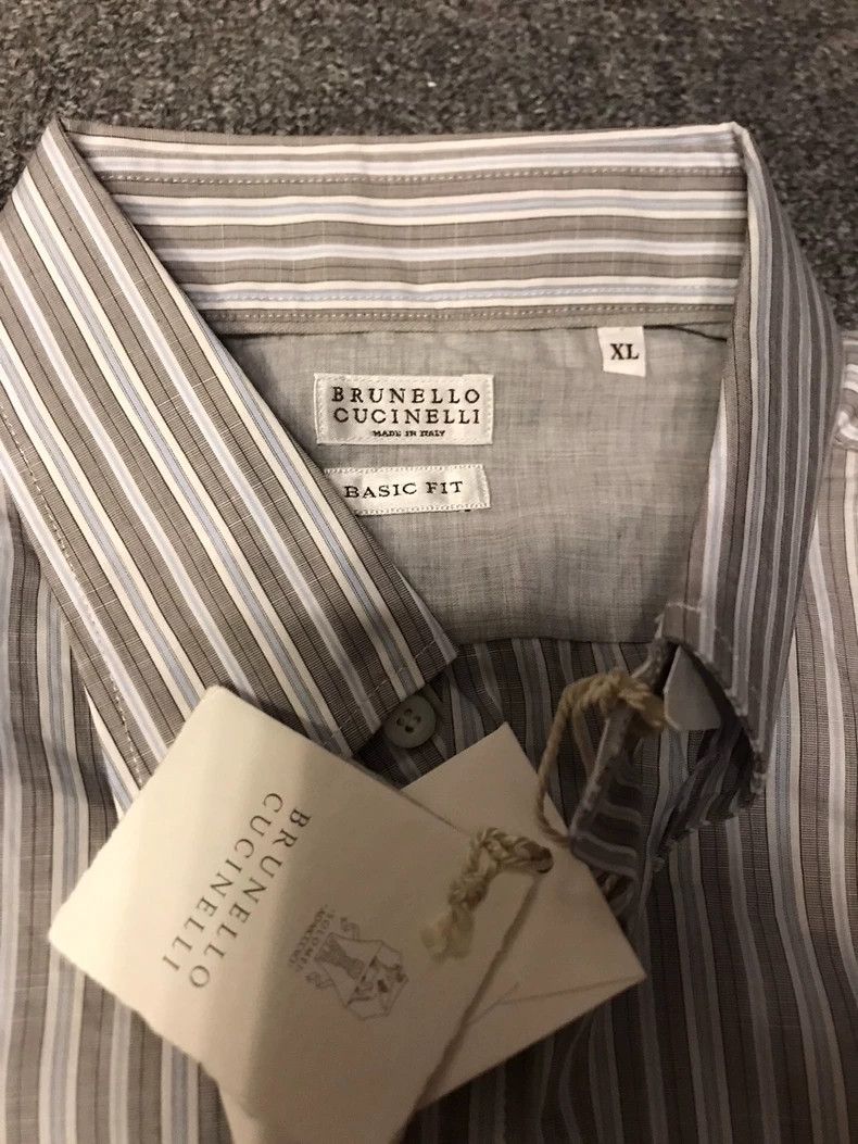 Thom Browne Brunello Cucinelli Long Sleeve Striped Shirt Size US XL / EU 56 / 4 - 3 Thumbnail