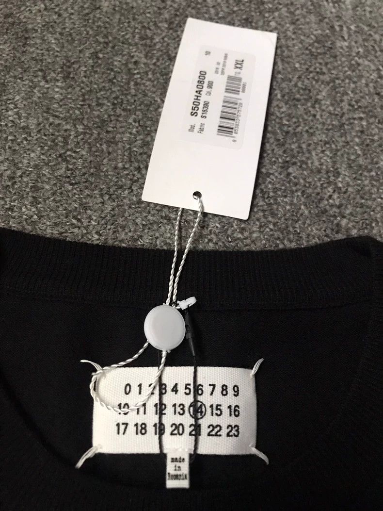 Maison Margiela Martin Margiela Black Wool Blend Sweater Size US XXL / EU 58 / 5 - 5 Thumbnail