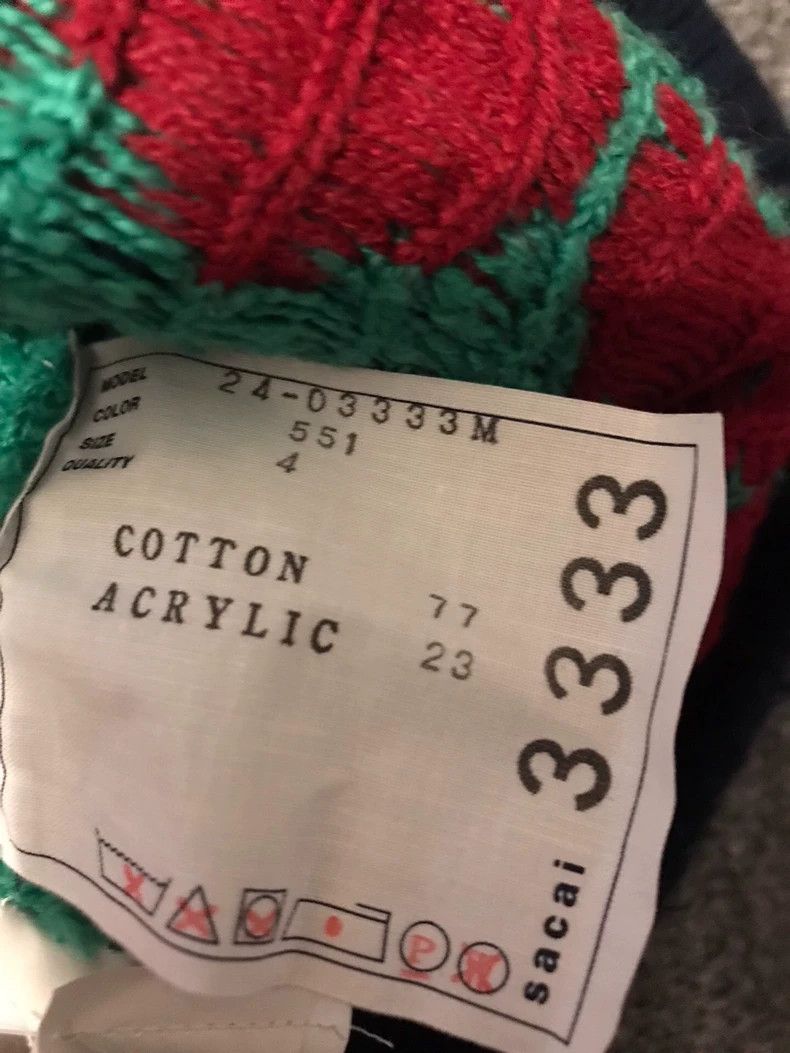 Sacai Sacai Knit Cardigan with Colorful Pattern Size US M / EU 48-50 / 2 - 5 Thumbnail