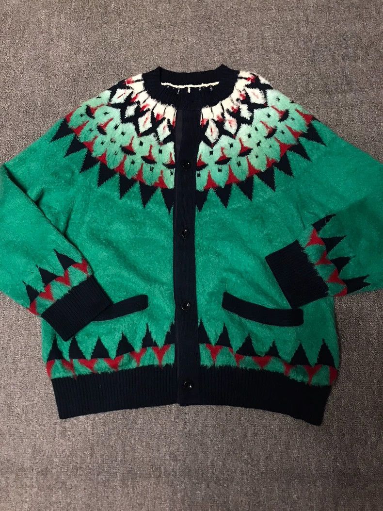 Sacai Sacai Knit Cardigan with Colorful Pattern Size US M / EU 48-50 / 2 - 3 Thumbnail