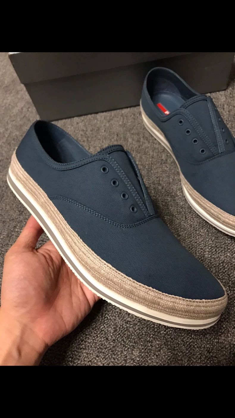 Prada Prada Casual Shoes in Misty Blue Color Size US 10.5 / EU 43-44 - 2 Thumbnail