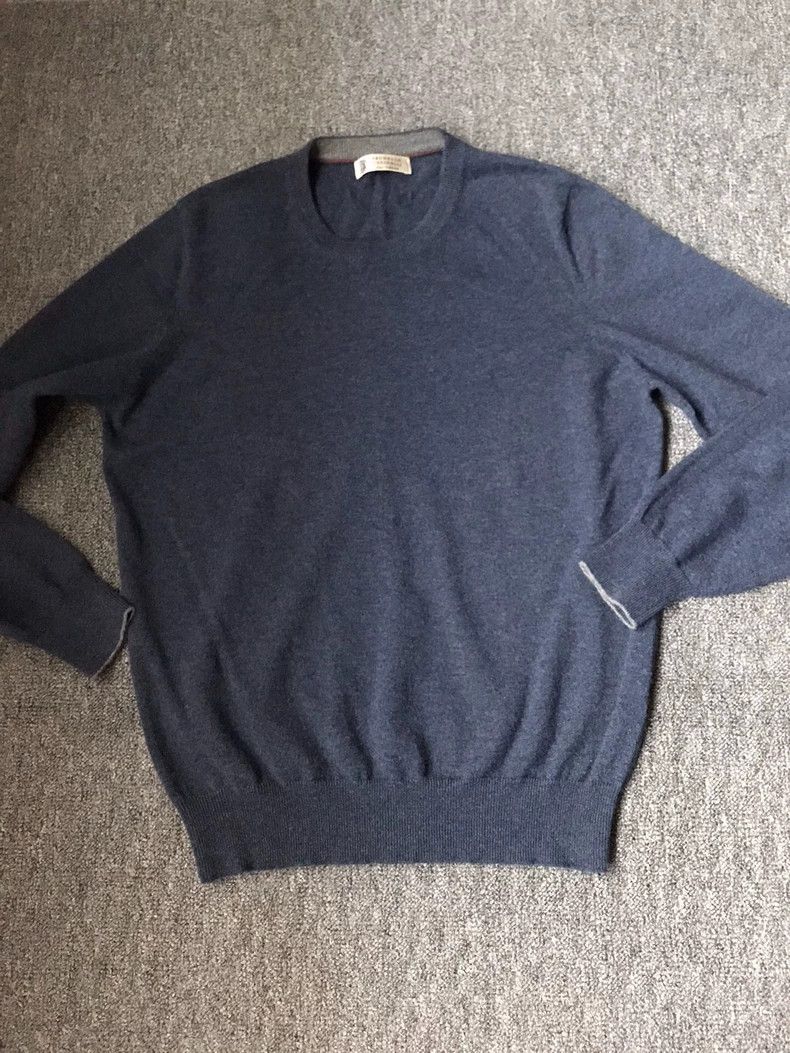 Brunello Cucinelli Brunello Cucinelli Cashmere Sweater in Blue Size US L / EU 52-54 / 3 - 3 Thumbnail