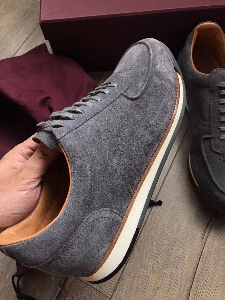 Hermes John Lobb Casual Shoes in Grey Color Size US 10.5 / EU 43-44 - 4 Thumbnail