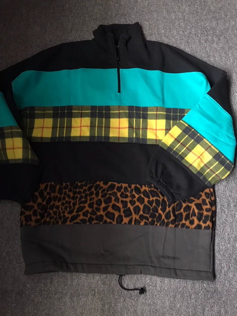 Balenciaga Balenciaga Colorful Half-Zip Sweatshirt Size Small Size US S / EU 44-46 / 1 - 3 Thumbnail
