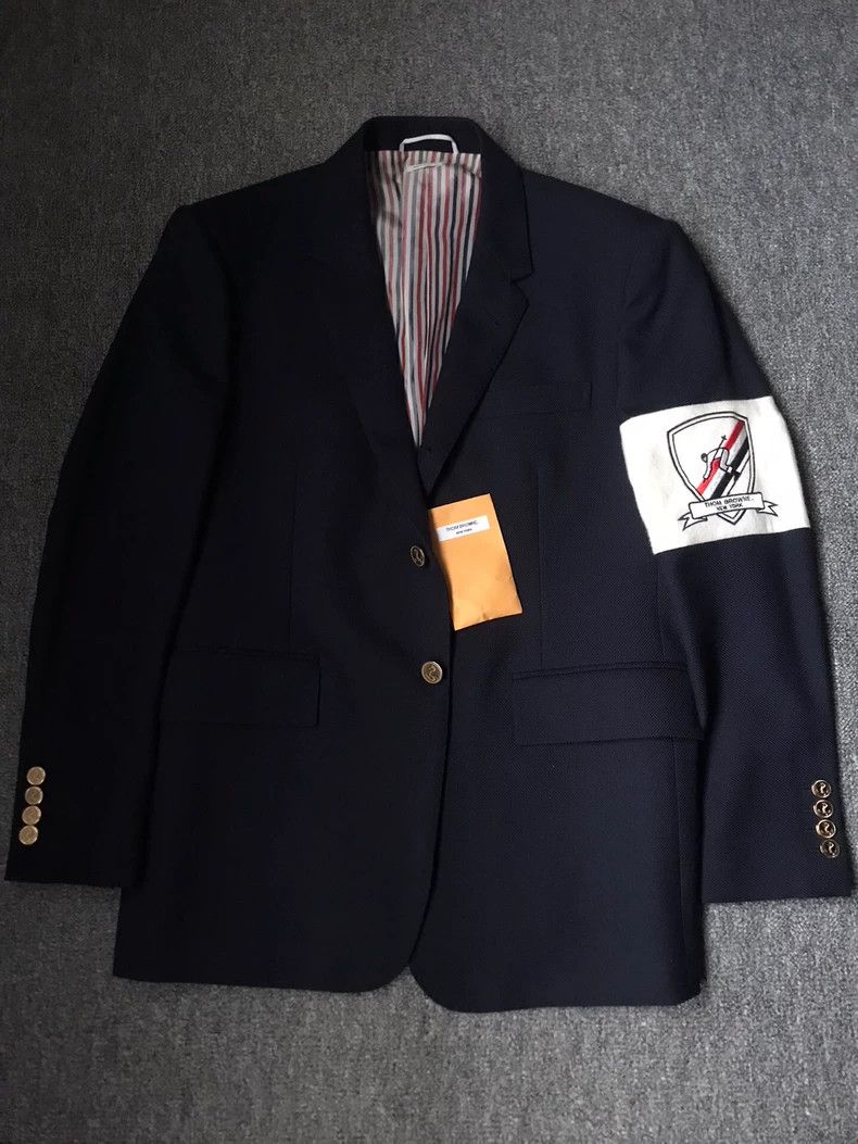 Thom Browne Thom Browne Navy Blazer with Wool Material Size US S / EU 44-46 / 1 - 3 Thumbnail