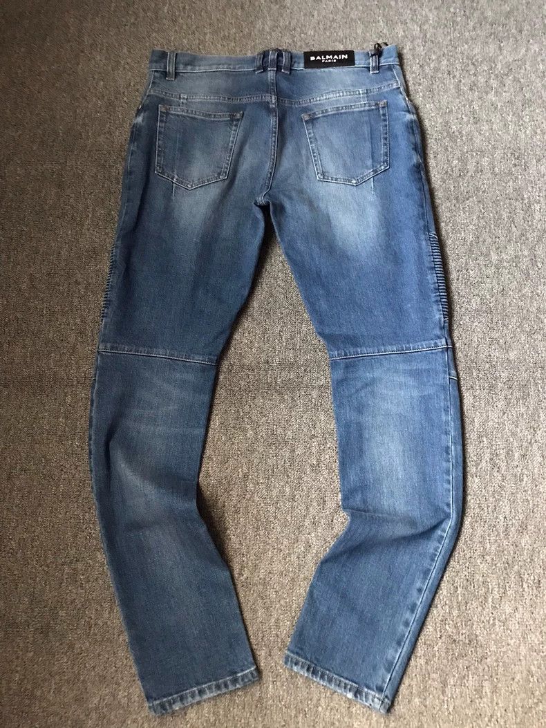 Balmain Balmain Classic Motorcycle Slim Denim Pants Size US 33 - 2 Thumbnail
