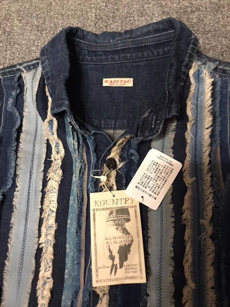 Kapital Denim Patchwork Long Sleeve Shirt Size US M / EU 48-50 / 2 - 4 Thumbnail