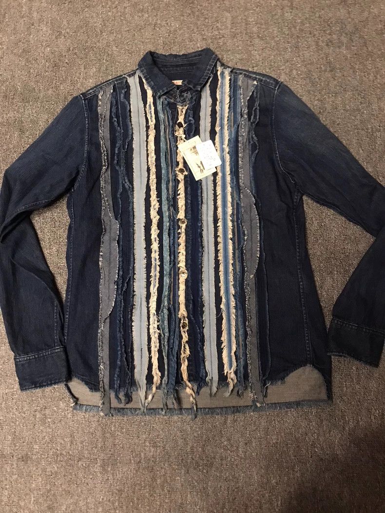 Kapital Denim Patchwork Long Sleeve Shirt Size US M / EU 48-50 / 2 - 3 Thumbnail