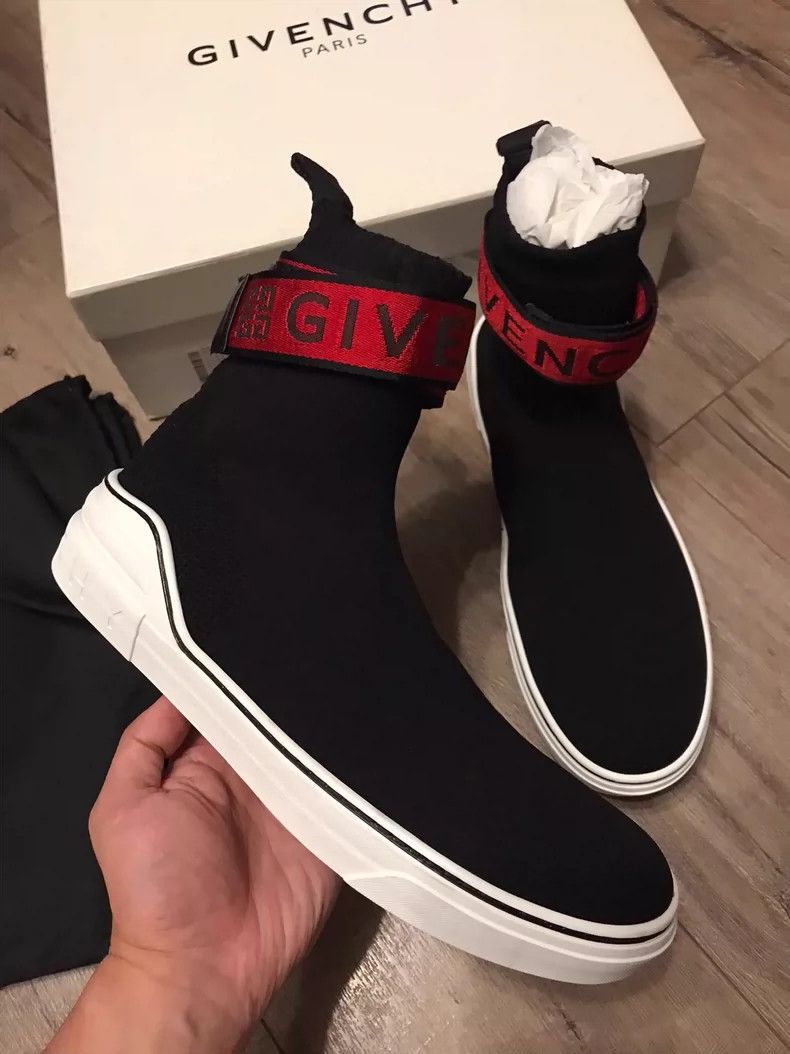Givenchy Givenchy Black Sock Sneakers with Red Embroidery Size US 10 / EU 43 - 2 Thumbnail