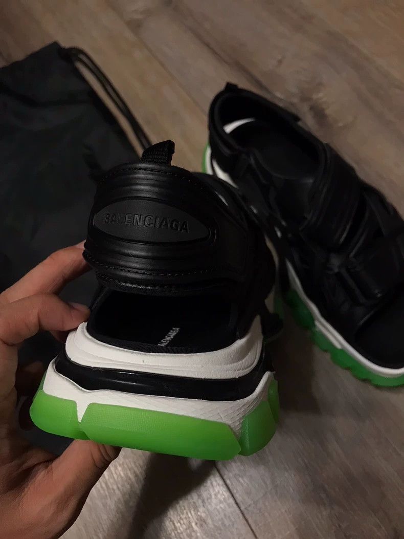 Balenciaga Balenciaga Black Green Sandals Size 42 Size US 9 / EU 42 - 3 Thumbnail