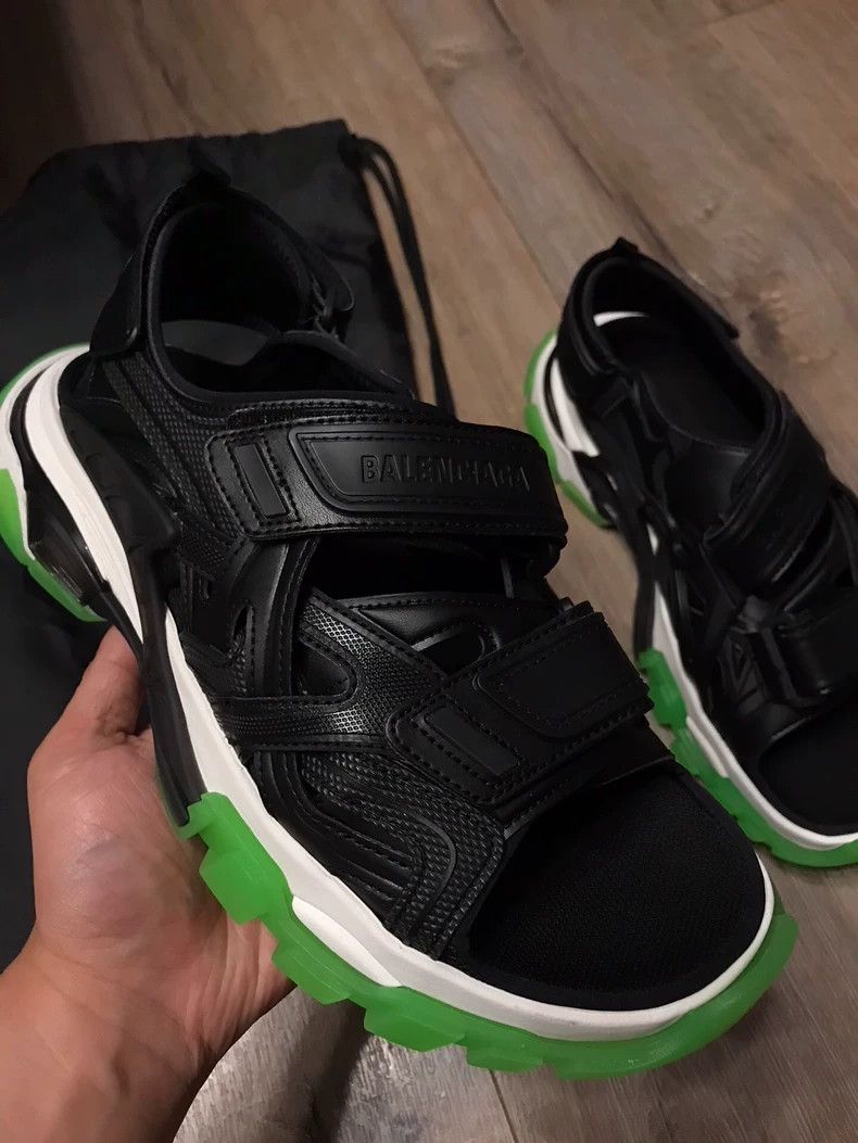 Balenciaga Balenciaga Black Green Sandals Size 42 Size US 9 / EU 42 - 2 Thumbnail