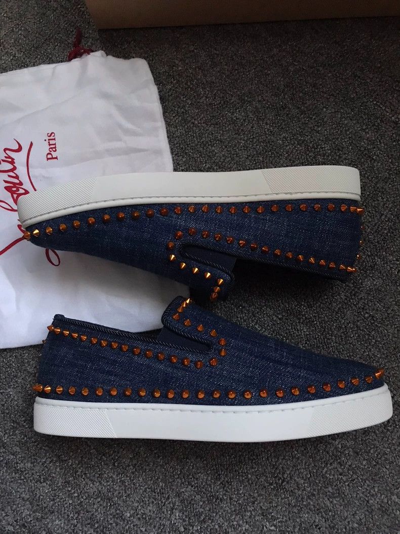 Christian Louboutin Christian Louboutin Denim Slip-On Shoes Size US 11.5 / EU 44-45 - 8 Thumbnail