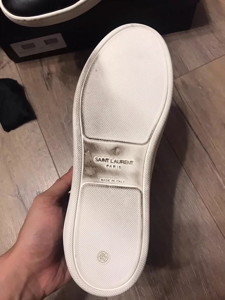 Saint Laurent Paris Saint Laurent Black Casual Leather Sneakers Size US 10 / EU 43 - 6 Thumbnail