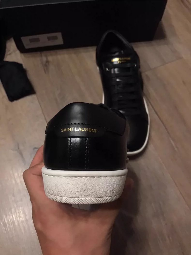 Saint Laurent Paris Saint Laurent Black Casual Leather Sneakers Size US 10 / EU 43 - 3 Thumbnail