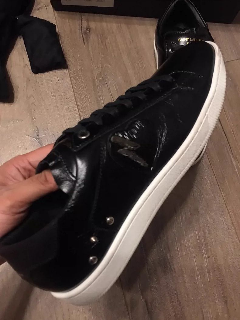 Saint Laurent Paris Saint Laurent Black Casual Leather Sneakers Size US 10 / EU 43 - 4 Thumbnail