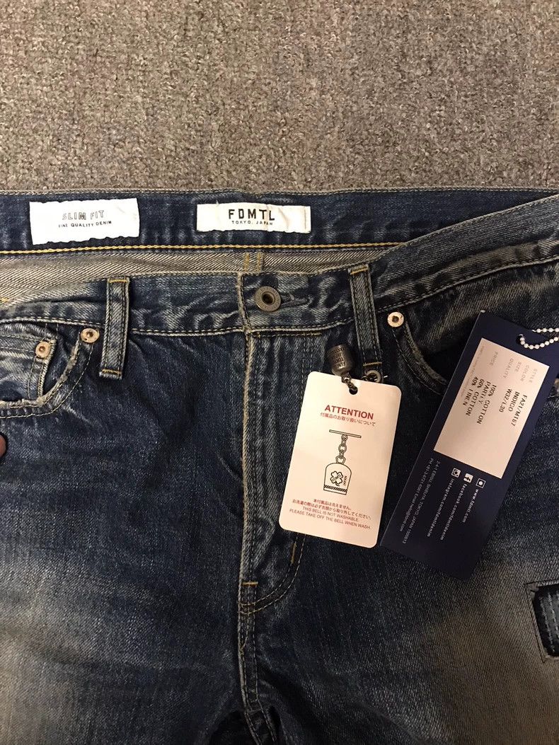Kapital Fdmtl Denim Pants with Distressed Details Size US 32 / EU 48 - 3 Thumbnail