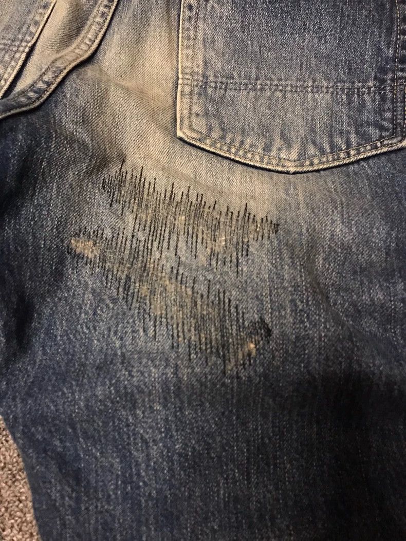 Kapital Fdmtl Denim Pants with Distressed Details Size US 32 / EU 48 - 6 Thumbnail