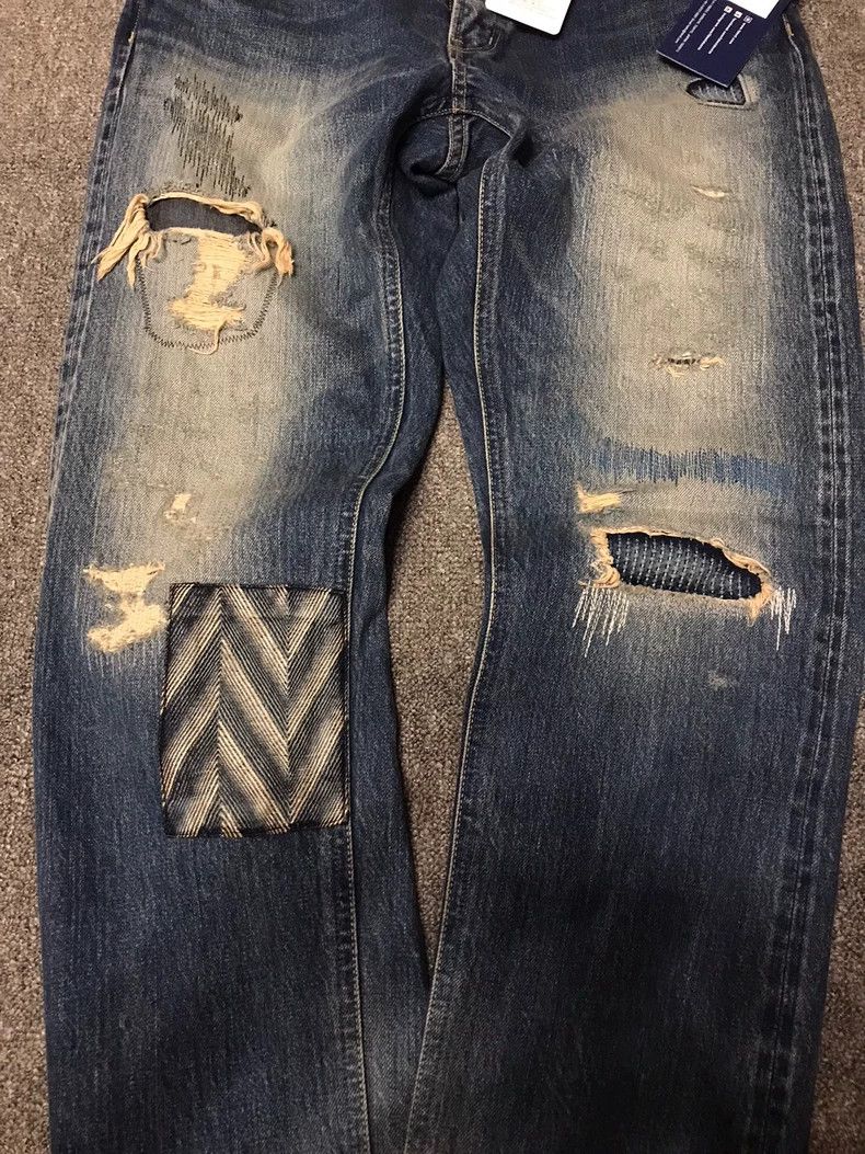 Kapital Fdmtl Denim Pants with Distressed Details Size US 32 / EU 48 - 5 Thumbnail