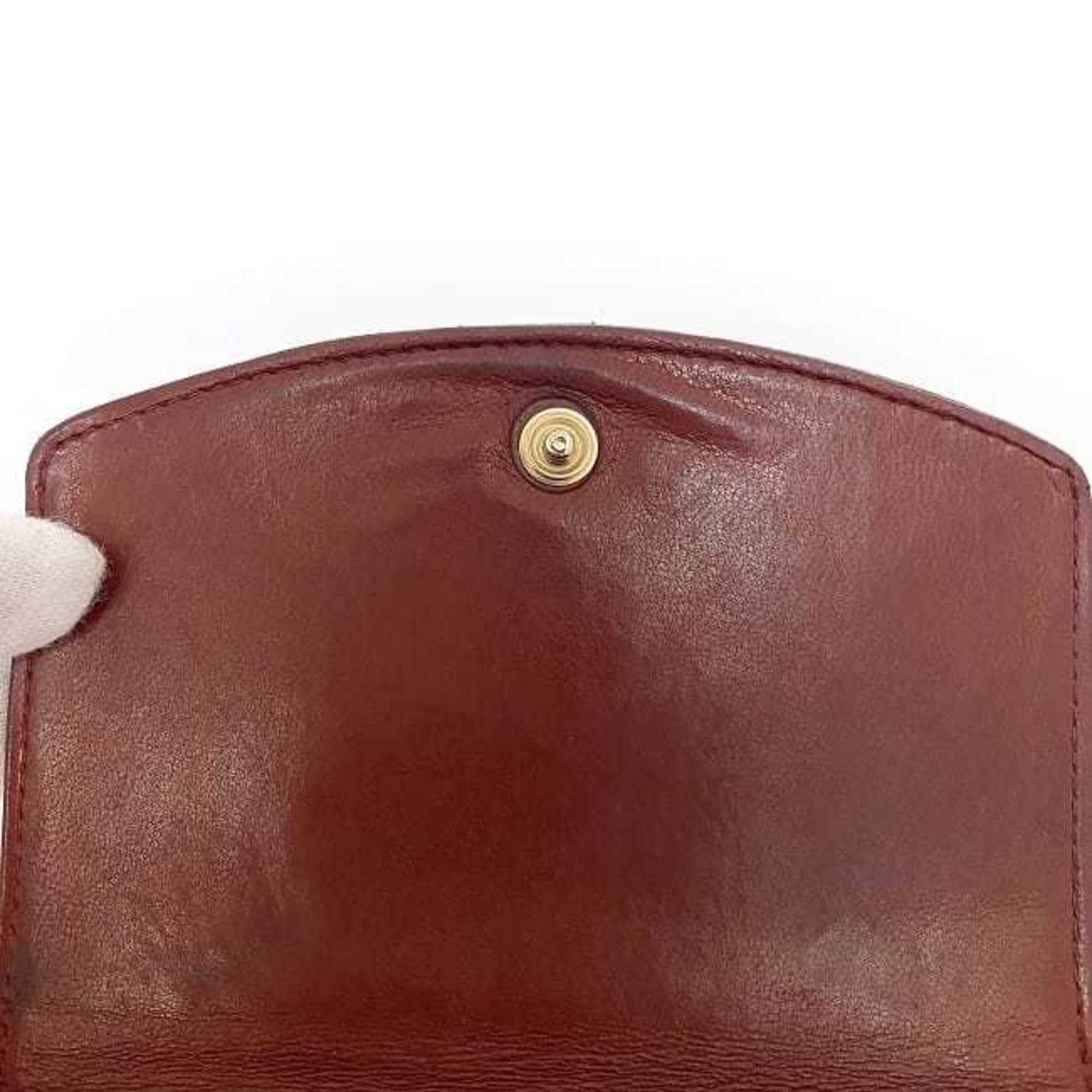 Chanel Chanel Bi-fold Wallet ec-22876 Red Coco Mark A13496 Compact Caviar Skin Leather 7003559 CHANEL 7th Series Folding Flap Women's Engraved Grained Calfskin Size ONE SIZE - 9 Thumbnail
