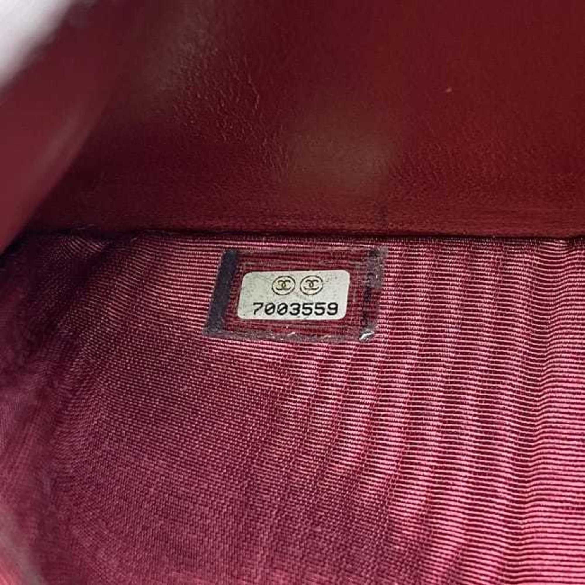 Chanel Chanel Bi-fold Wallet ec-22876 Red Coco Mark A13496 Compact Caviar Skin Leather 7003559 CHANEL 7th Series Folding Flap Women's Engraved Grained Calfskin Size ONE SIZE - 11 Thumbnail