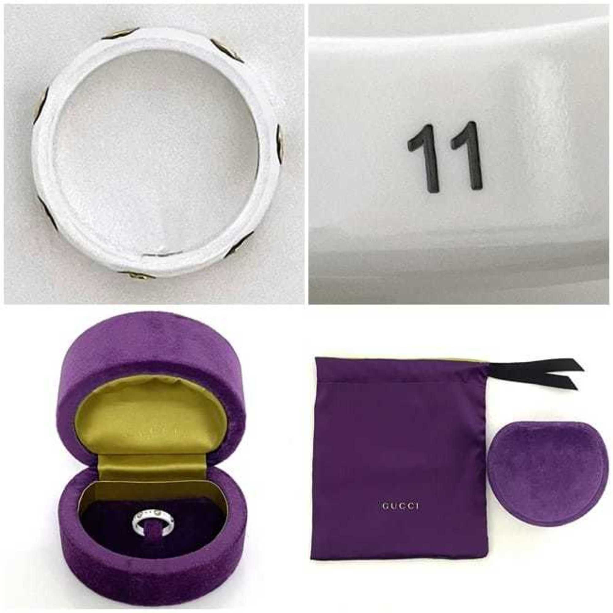 Gucci Gucci Icon Ring f-22977 White Yellow Gold Interlocking 679262 J85V5 8062 JP11 750 Ceramic GUCCI GG 18K Women's YG Size ONE SIZE - 4 Thumbnail