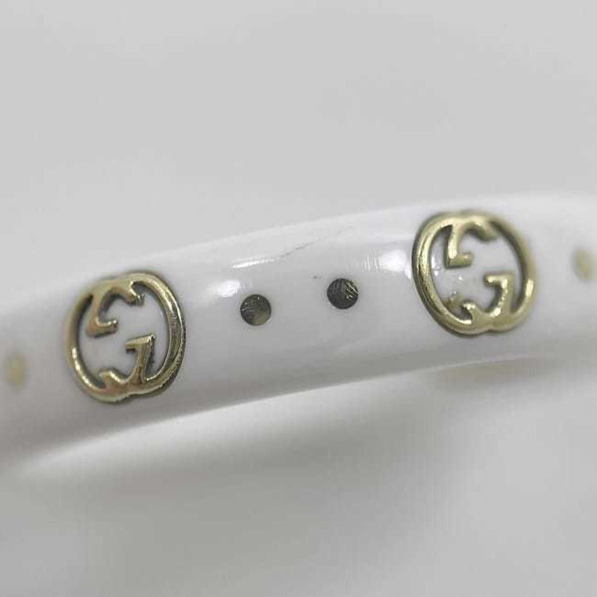 Gucci Gucci Icon Ring f-22977 White Yellow Gold Interlocking 679262 J85V5 8062 JP11 750 Ceramic GUCCI GG 18K Women's YG Size ONE SIZE - 8 Thumbnail