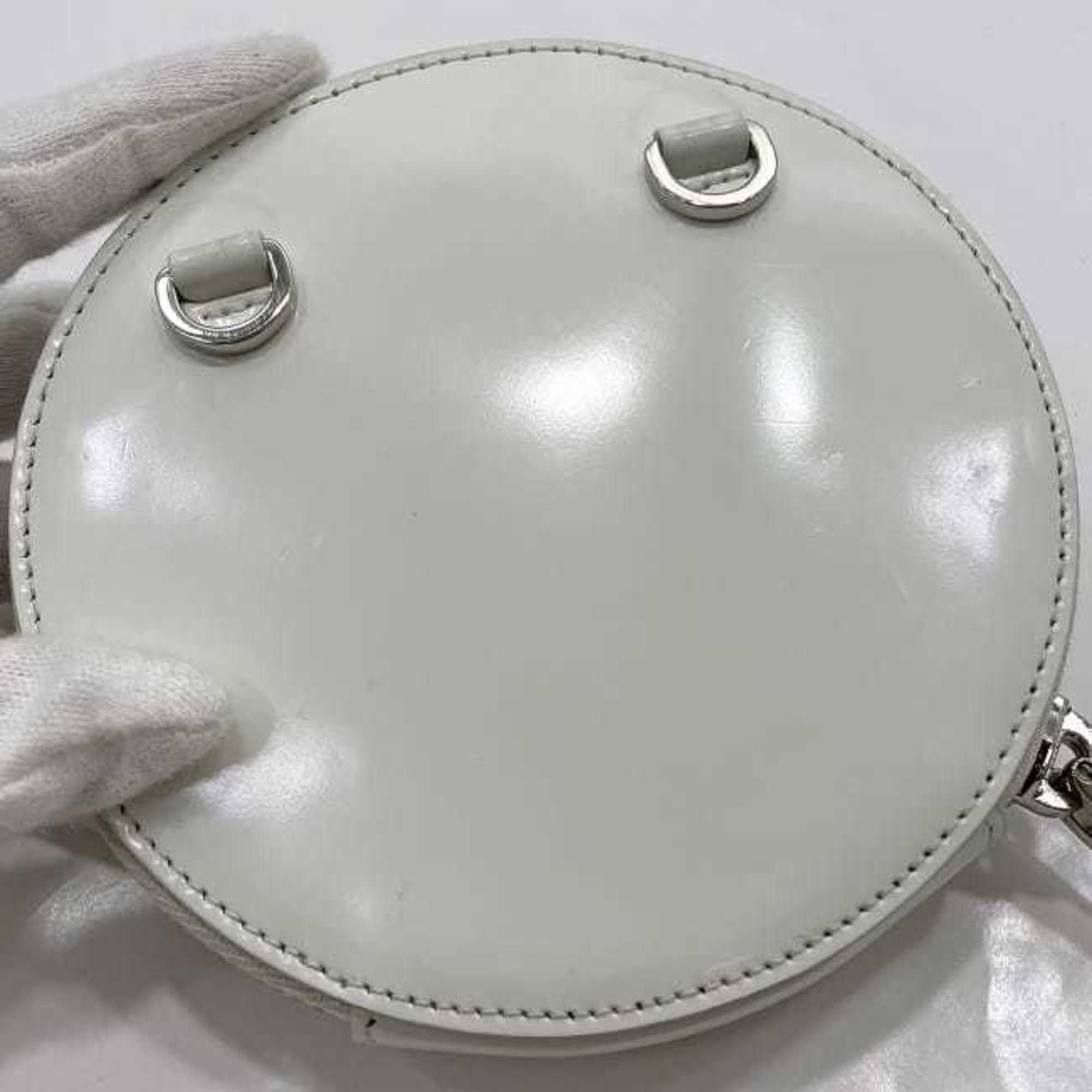 Prada Prada Chain Shoulder Bag f-22966 White 1NA003 Leather 85 PRADA Triangle Plate Pochette Crossbody Metal Fittings Size ONE SIZE - 11 Thumbnail