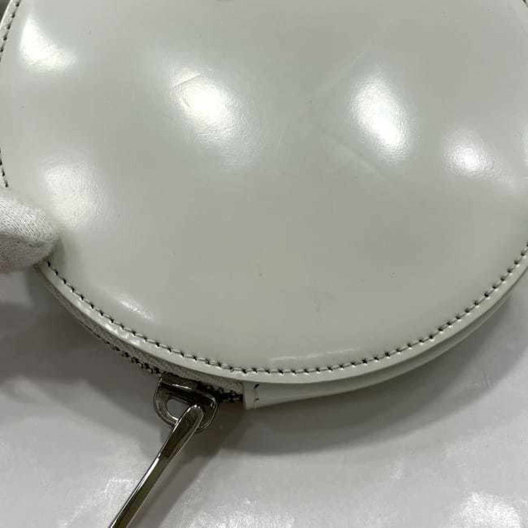 Prada Prada Chain Shoulder Bag f-22966 White 1NA003 Leather 85 PRADA Triangle Plate Pochette Crossbody Metal Fittings Size ONE SIZE - 8 Thumbnail