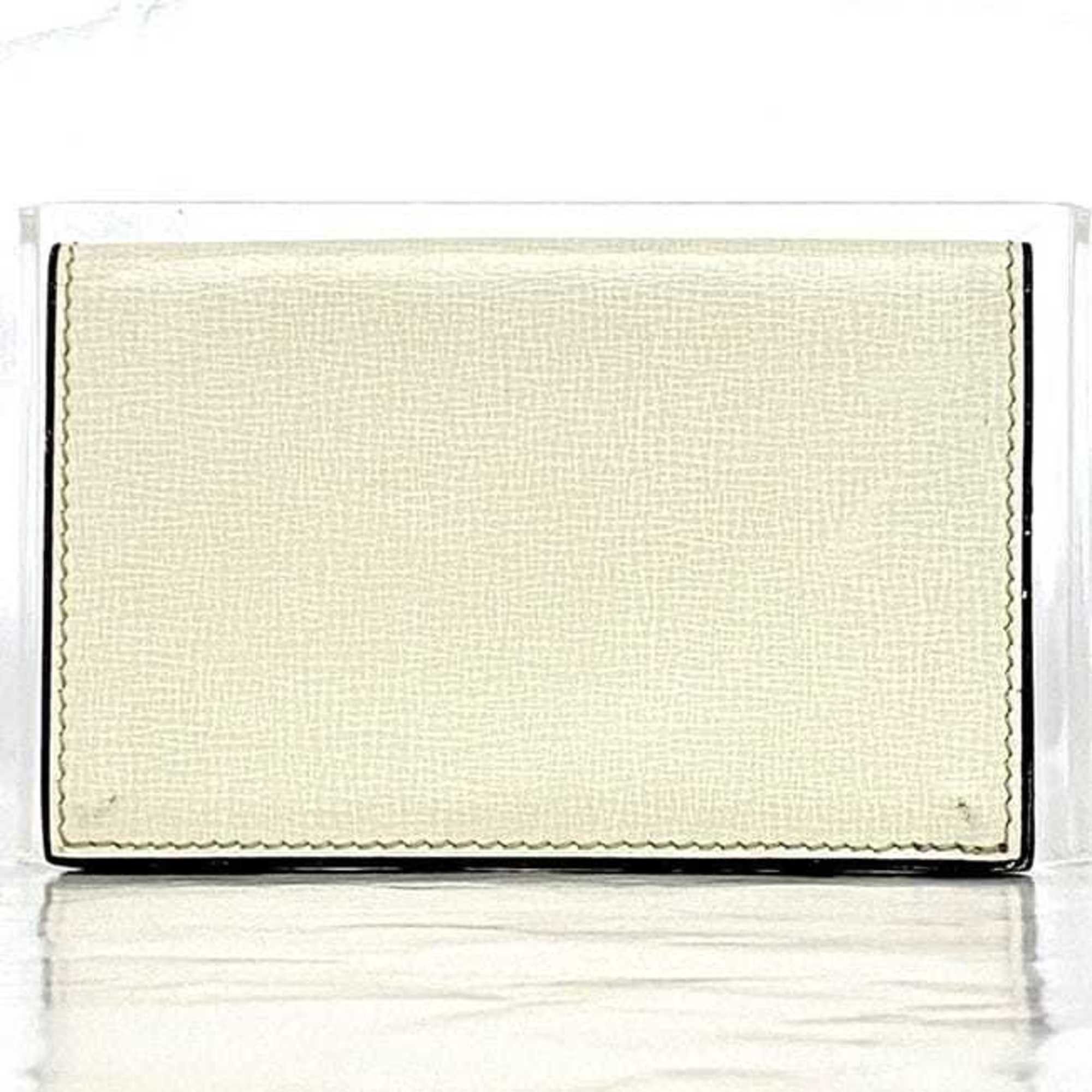 Valextra Valextra Business Card Holder ec-22953 Cream White Case Leather Z 0L Flap Women's Compact Size ONE SIZE - 3 Thumbnail
