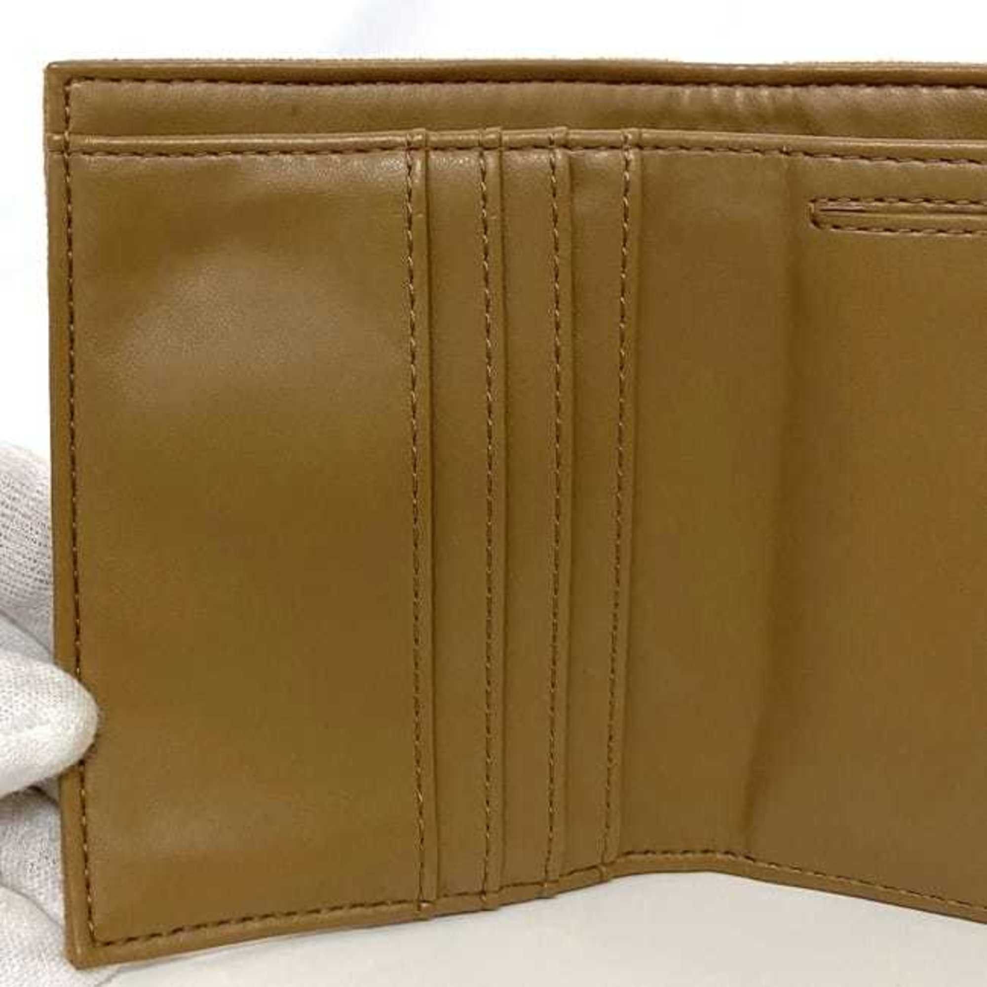 Stella McCartney Stella McCartney Tri-fold Wallet ec-22818 Camel Brown Silver Falabella 431000 W9132 WI18 Polyester Metal STELLA McCARTNEY Folding Chain Size ONE SIZE - 8 Thumbnail