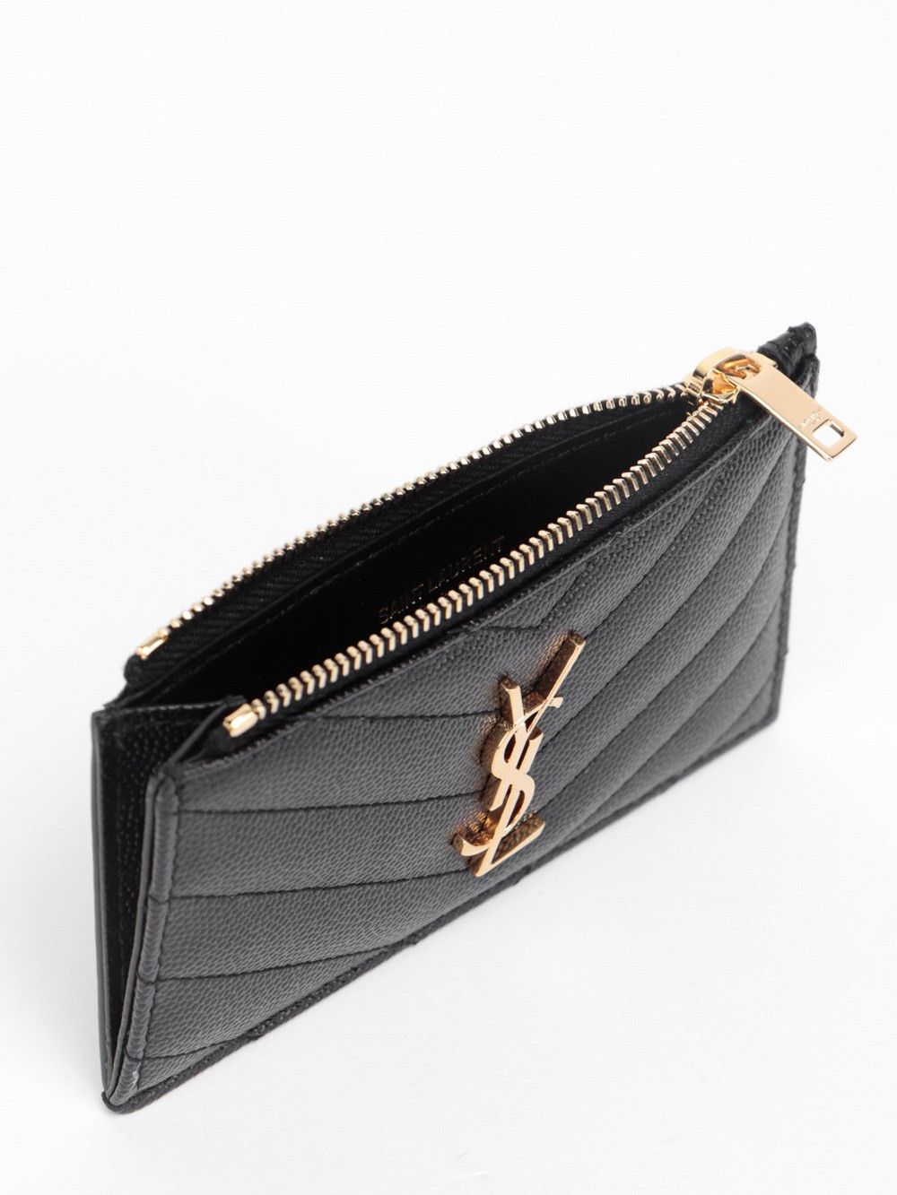 Saint Laurent Paris `Cassandre` Matelassé `Fragments` Card Case Size ONE SIZE - 3 Thumbnail