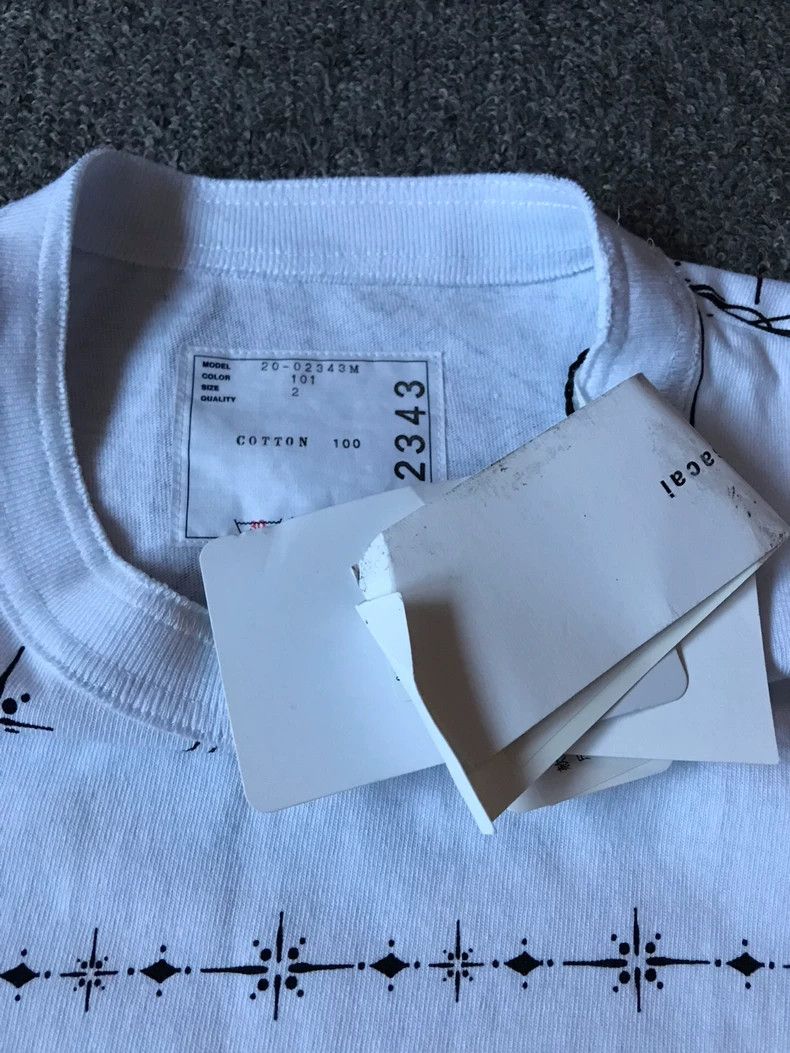 Sacai Sacai Short Sleeve T-Shirt with Unique Design Size US S / EU 44-46 / 1 - 4 Thumbnail