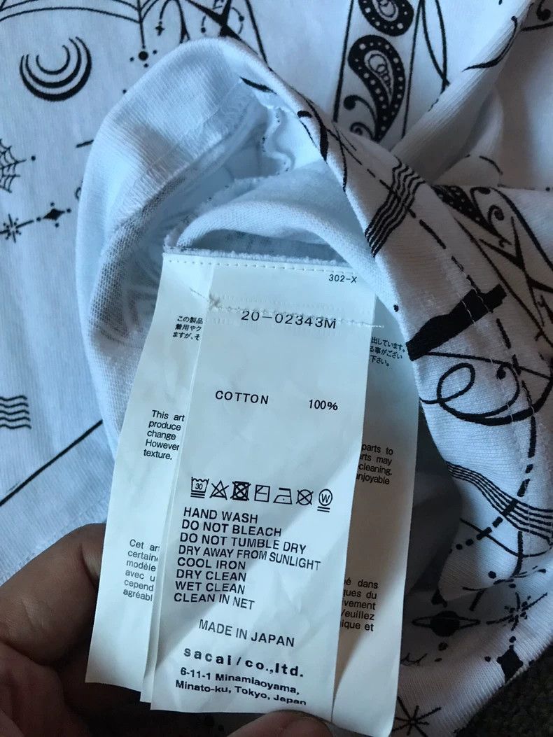 Sacai Sacai Short Sleeve T-Shirt with Unique Design Size US S / EU 44-46 / 1 - 5 Thumbnail