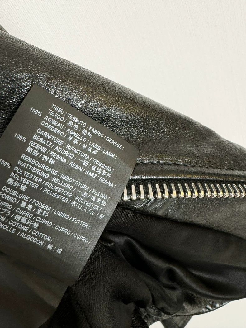 Saint Laurent Paris Saint Laurent Black Leather Jacket with Embroidery Size US S / EU 44-46 / 1 - 7 Thumbnail