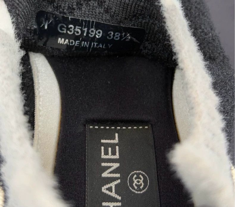 Chanel Chanel Sneakers Size 38.5 Black and White Size US 7.5 / EU 40-41 - 5 Thumbnail