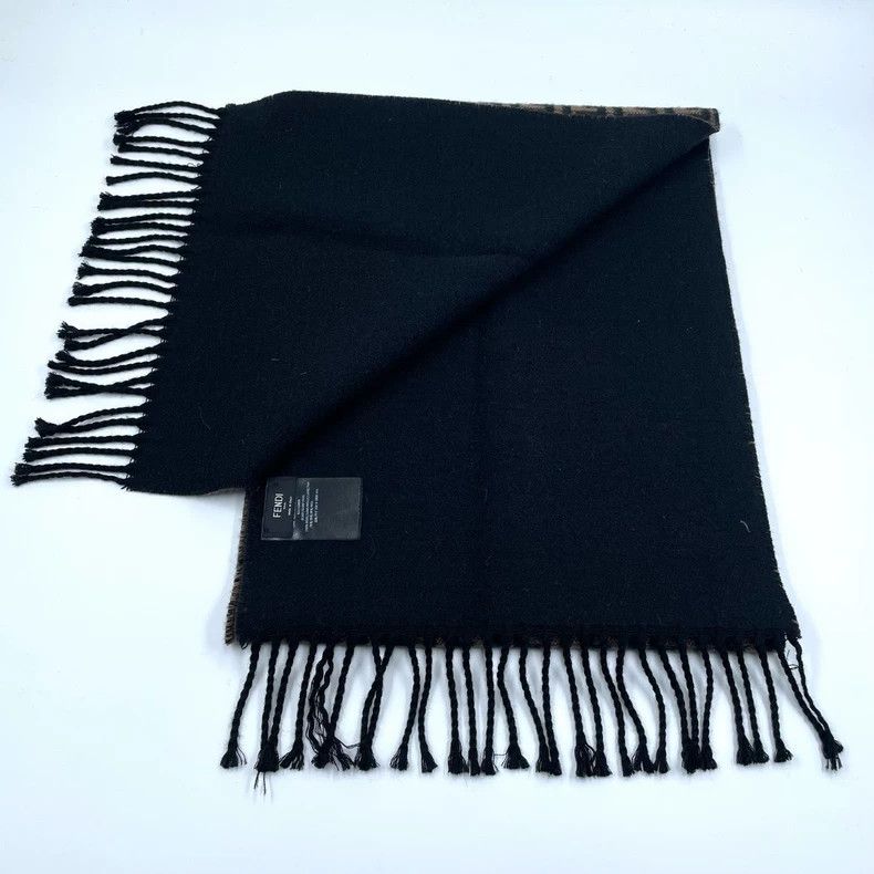 Fendi Fendi Monogram Wool Scarf 30x180cm Size ONE SIZE - 4 Thumbnail