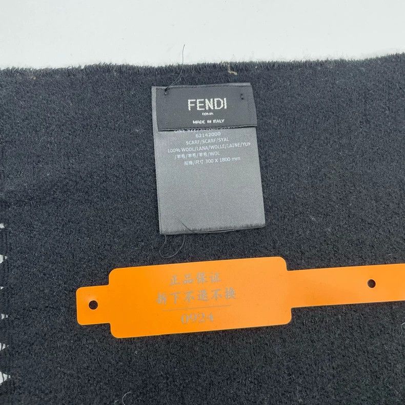 Fendi Fendi Monogram Wool Scarf 30x180cm Size ONE SIZE - 7 Thumbnail