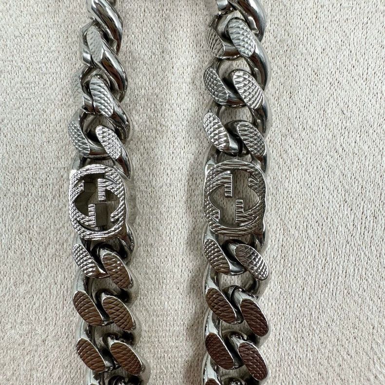 Gucci Gucci Silver Double G Interlocking Bracelet Size ONE SIZE - 5 Thumbnail