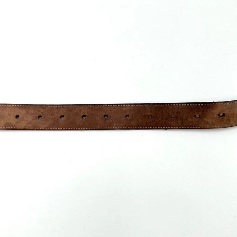 Gucci Gucci Dark Red Leather Belt with Silver Buckle Size ONE SIZE - 6 Thumbnail