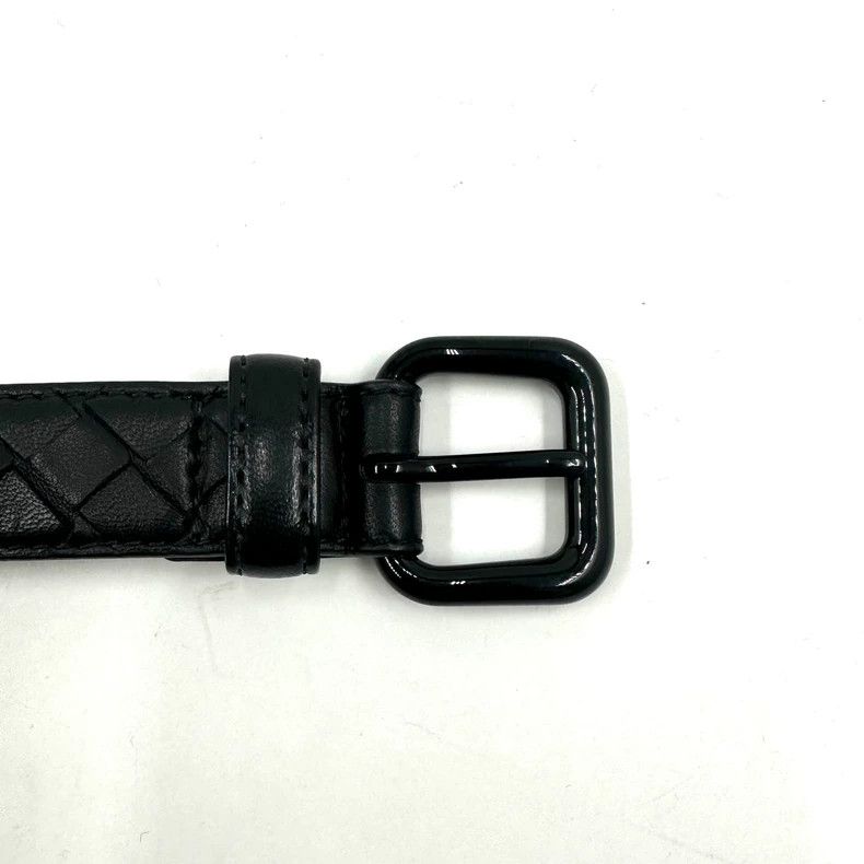 Bottega Veneta Bottega Veneta Black Woven Leather Belt Size ONE SIZE - 4 Thumbnail
