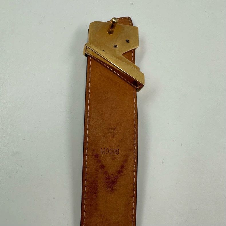 Louis Vuitton Louis Vuitton Brown Monogram Gold Buckle Belt Size ONE SIZE - 6 Thumbnail