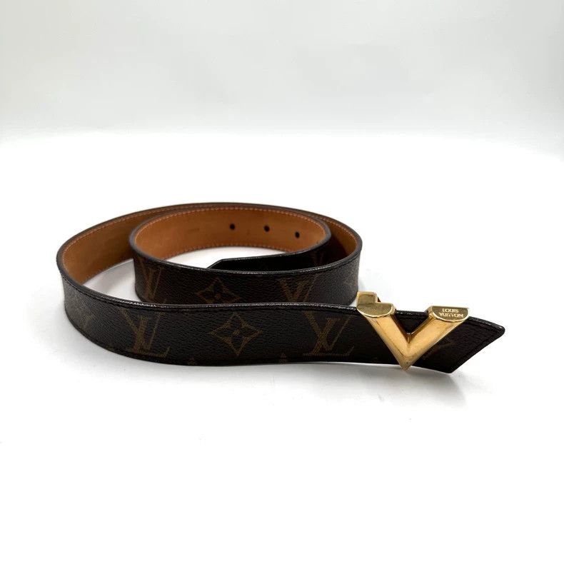 Louis Vuitton Louis Vuitton Brown Monogram Gold Buckle Belt Size ONE SIZE - 2 Thumbnail