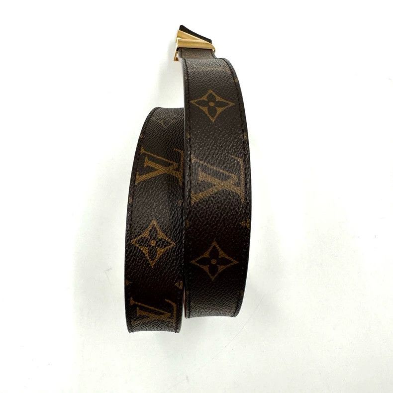 Louis Vuitton Louis Vuitton Brown Monogram Gold Buckle Belt Size ONE SIZE - 3 Thumbnail